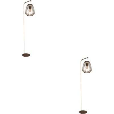 Loops 2 Pack Stylish Modern Bronze Table Lamp For Indoor Home DecorPerfect Lighting Solution from B&Q