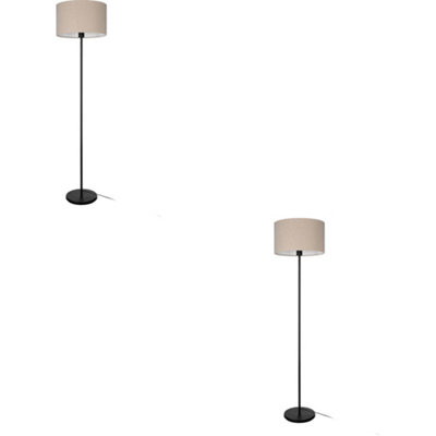 Loops 2 Pack Sleek Modern Black Floor Lamp For Stylish Indoor Lighting from B&Q