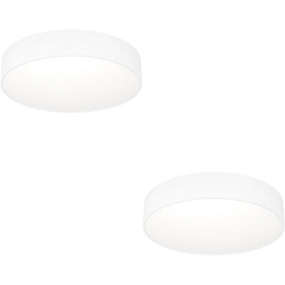 Loops 2 Pack Stylish Modern White Ceiling Light For Contemporary Indoor Spaces from B&Q