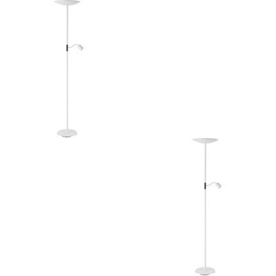 Loops 2 Pack Sleek Modern White Led Floor Lamp For Stylish Indoor Lighting from B&Q
