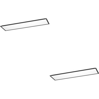 Loops 2 Pack Sleek Black Ceiling Light For Modern Indoor SpacesStylish Semi Flush Design from B&Q