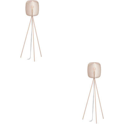 Loops 2 Pack Stylish Modern Sandy Floor Lamp For Indoor LightingElegant Home Décor from B&Q
