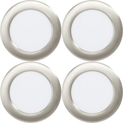 Loops 4 Pack Sleek Satin Nickel Ceiling Spotlight For Indoor SpacesModern Design from B&Q