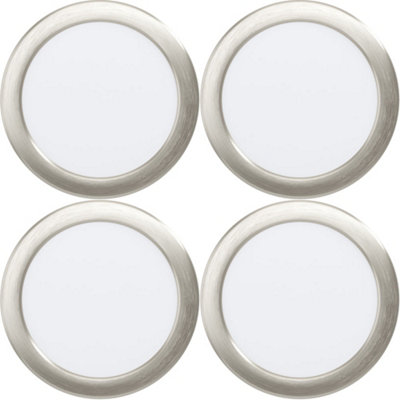 B&Q -  4 Pack Elegant Satin Nickel Ceiling Spotlight For Modern Home DécorVersatile Indoor Lighting