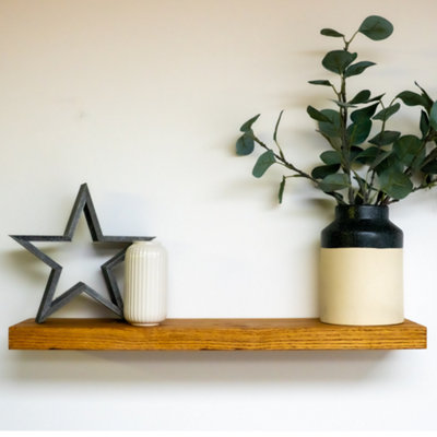 Off The Grain Floating ShelfWalnut Wall Shelf  110Cm from B&Q