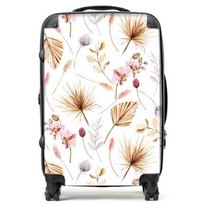 Warren Reed Designer Watercolour Orchids SuitcaseMedium from B&Q