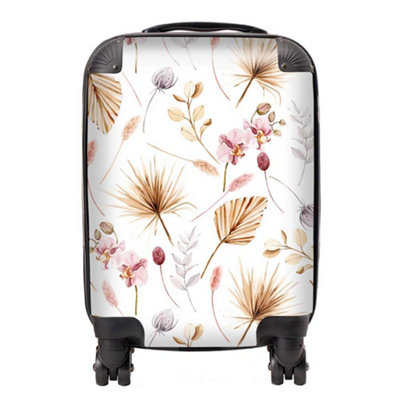 Warren Reed Designer Watercolour Orchids SuitcaseMini Cabin from B&Q
