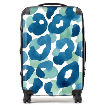 Warren Reed Designer Watercolour Leopard Print SuitcaseMedium from B&Q
