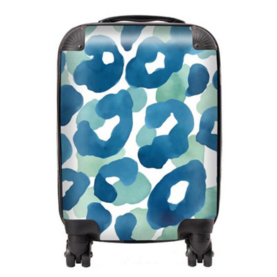 Warren Reed Designer Watercolour Leopard Print SuitcaseMini Cabin from B&Q