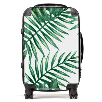 Warren Reed Designer Watercolour Tropical Leaves SuitcaseCabin from B&Q