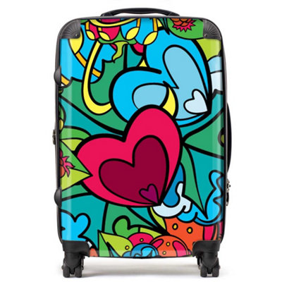 Warren Reed Designer Hippie Psychedelic Pattern SuitcaseMedium from B&Q