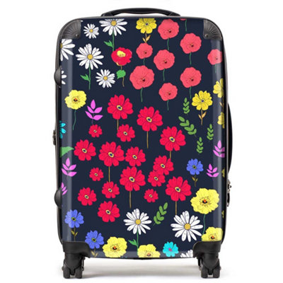 Warren Reed Designer Multicoloured Flower Pattern SuitcaseMedium from B&Q