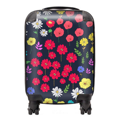 Warren Reed Designer Multicoloured Flower Pattern SuitcaseMini Cabin from B&Q