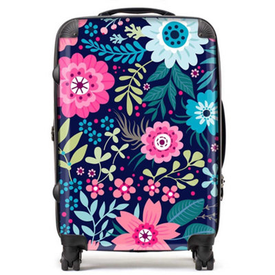 Warren Reed Designer Cute Colourful Flower Pattern SuitcaseMedium from B&Q