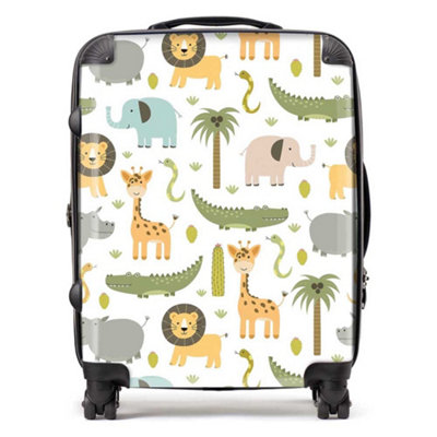 Warren Reed Designer Cute Safari Animals SuitcaseLarge from B&Q