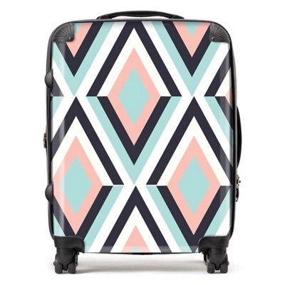 B&Q -  Zig Zag Abstract Pattern SuitcaseLarge