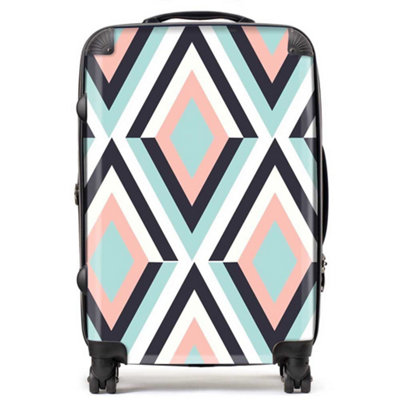 Warren Reed Designer Zig Zag Abstract Pattern SuitcaseMedium from B&Q
