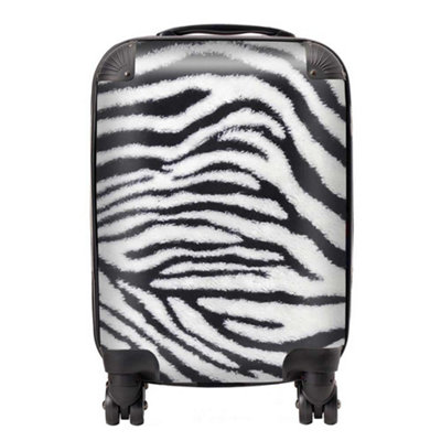 Warren Reed Designer Zebra Texture Pattern SuitcaseMini Cabin from B&Q