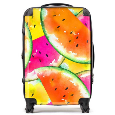 Warren Reed Designer Watermelon Design SuitcaseMedium from B&Q