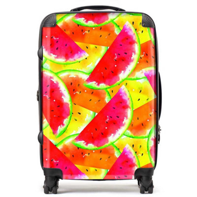 Warren Reed Designer Melon Print Design  SuitcaseMedium from B&Q