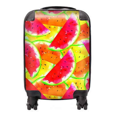 Warren Reed Designer Melon Print Design  SuitcaseMini Cabin from B&Q