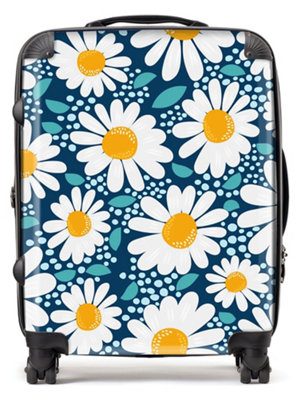 Warren Reed Designer Camomile Flowers SuitcaseLarge from B&Q