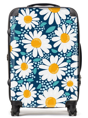 Warren Reed Designer Camomile Flowers SuitcaseMedium from B&Q