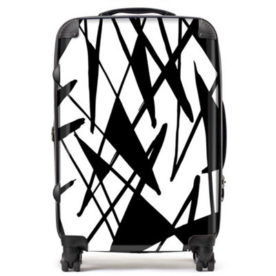 Warren Reed Designer Brush Abstract Pattern SuitcaseMedium from B&Q