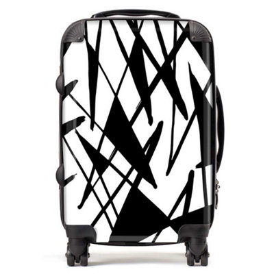 Warren Reed Designer Brush Abstract Pattern SuitcaseCabin from B&Q