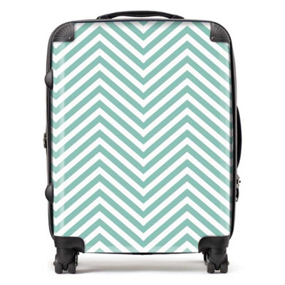 Warren Reed Designer Geometric Chevron Pattern SuitcaseLarge from B&Q