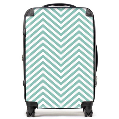 Warren Reed Designer Geometric Chevron Pattern SuitcaseMedium from B&Q