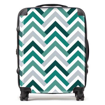 Warren Reed Designer Geometric Retro Vintage Colored Chevron Pattern SuitcaseLarge from B&Q