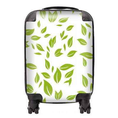 Warren Reed Designer Green Leaves Design  SuitcaseMini Cabin from B&Q