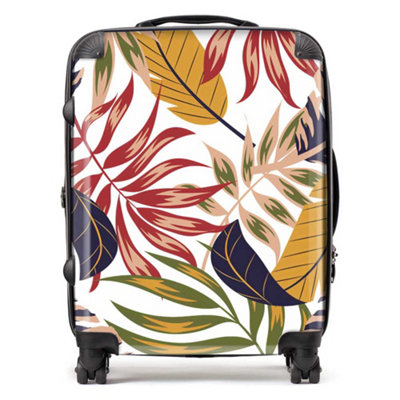 Warren Reed Designer Hawaiian Style Jungle Leaves SuitcaseLarge from B&Q