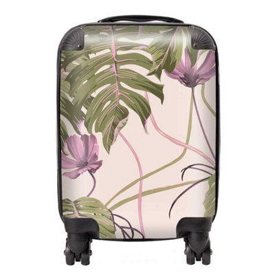 Warren Reed Designer Pink Cosmos Flowers SuitcaseMini Cabin from B&Q