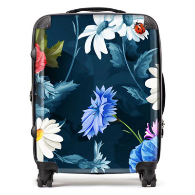 B&Q -  Poppy Flowers With Chamomile SuitcaseLarge