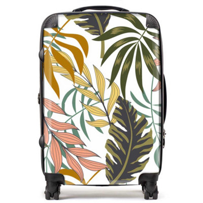 Warren Reed Designer Tropical Leaves SuitcaseMedium from B&Q