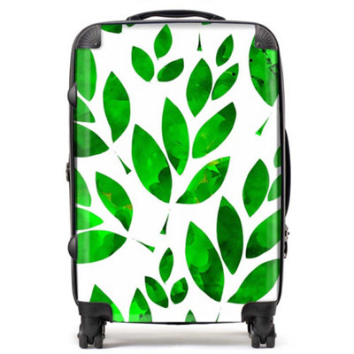 Warren Reed Designer Watercolor Abstract Leaves SuitcaseMedium from B&Q