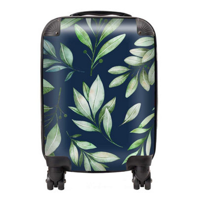 Warren Reed Designer Watercolor Leaves SuitcaseMini Cabin from B&Q