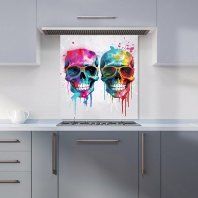 Warren Reed Designer Splashart Happy Skeletons Kitchen Splashback from B&Q
