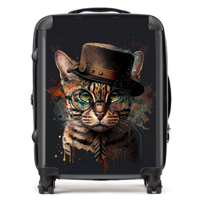 Warren Reed Designer Bengal Cat Splashart SuitcaseLarge from B&Q