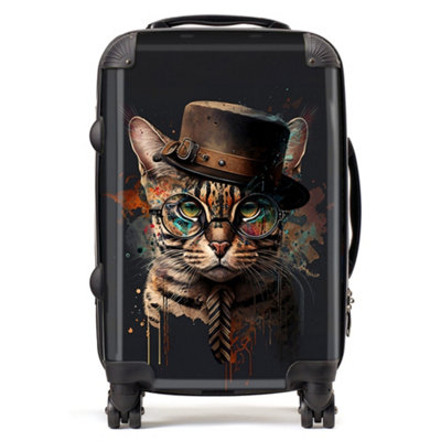 Warren Reed Designer Bengal Cat Splashart Suitcase - Cabin