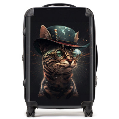 Warren Reed Designer Bengal Cat Face Glasses And Hat Splashart SuitcaseMedium from B&Q