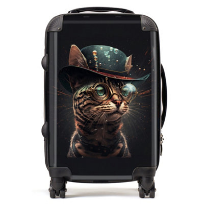 B&Q -  Bengal Cat Face Glasses And Hat Splashart SuitcaseCabin