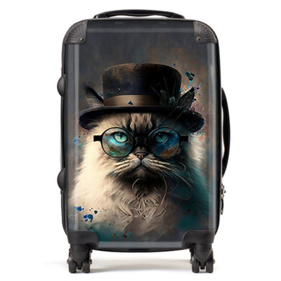 Warren Reed Designer Birman Cat Face Glasses And Hat Splashart SuitcaseCabin from B&Q
