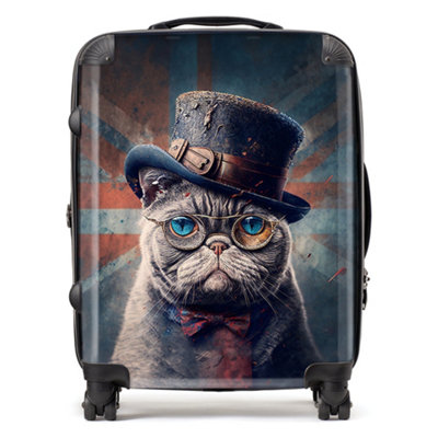 Warren Reed Designer British Shorthair Cat Splashart SuitcaseLarge from B&Q