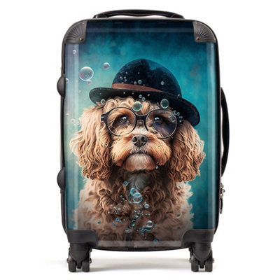 Warren Reed Designer Cavapoo Dog Splashart Suitcase - Cabin