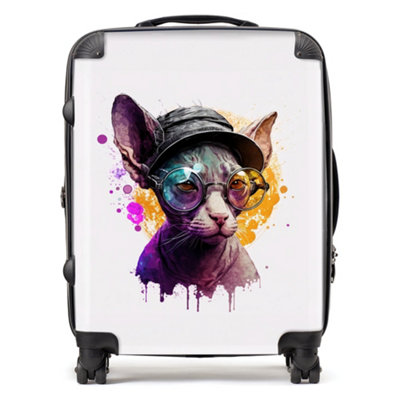 Warren Reed Designer Cornish Rex Splashart SuitcaseLarge from B&Q