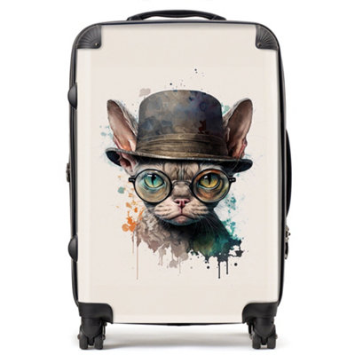 B&Q -  Devon Rex Cat Splashart SuitcaseMedium