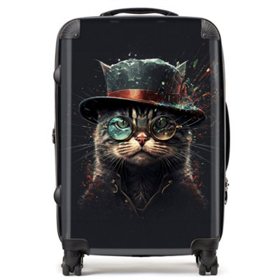 Warren Reed Designer Cat Splashart SuitcaseMedium from B&Q